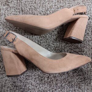 Vince Camuto Suede Slingback Block Heel Size 7